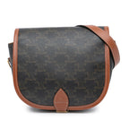 Celine Medium Triomphe Coated Canvas Folco Crossbody