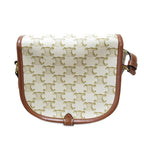 Celine Medium Triomphe Coated Canvas Folco Crossbody