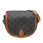 Celine Medium Triomphe Coated Canvas Folco Crossbody