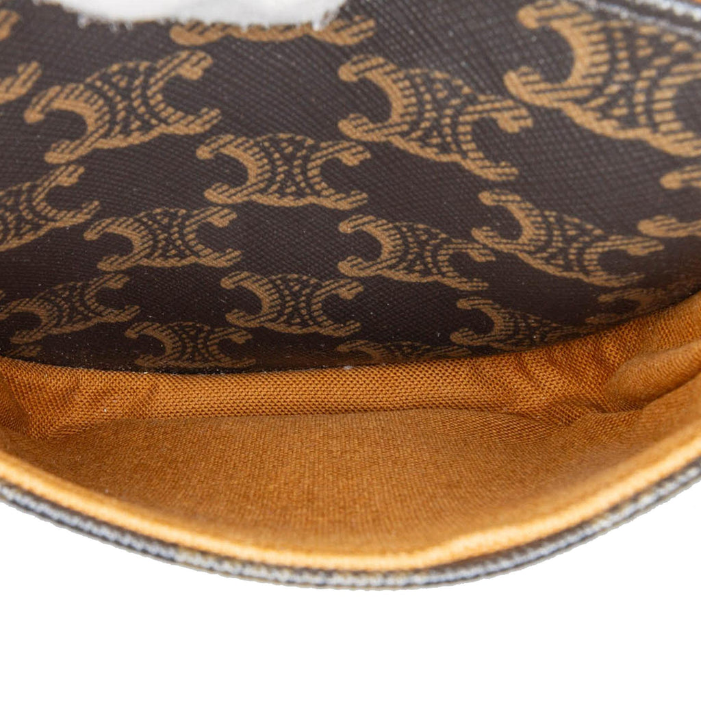 Celine Medium Triomphe Coated Canvas Folco Crossbody