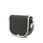 Celine Medium Triomphe Coated Canvas Folco Crossbody