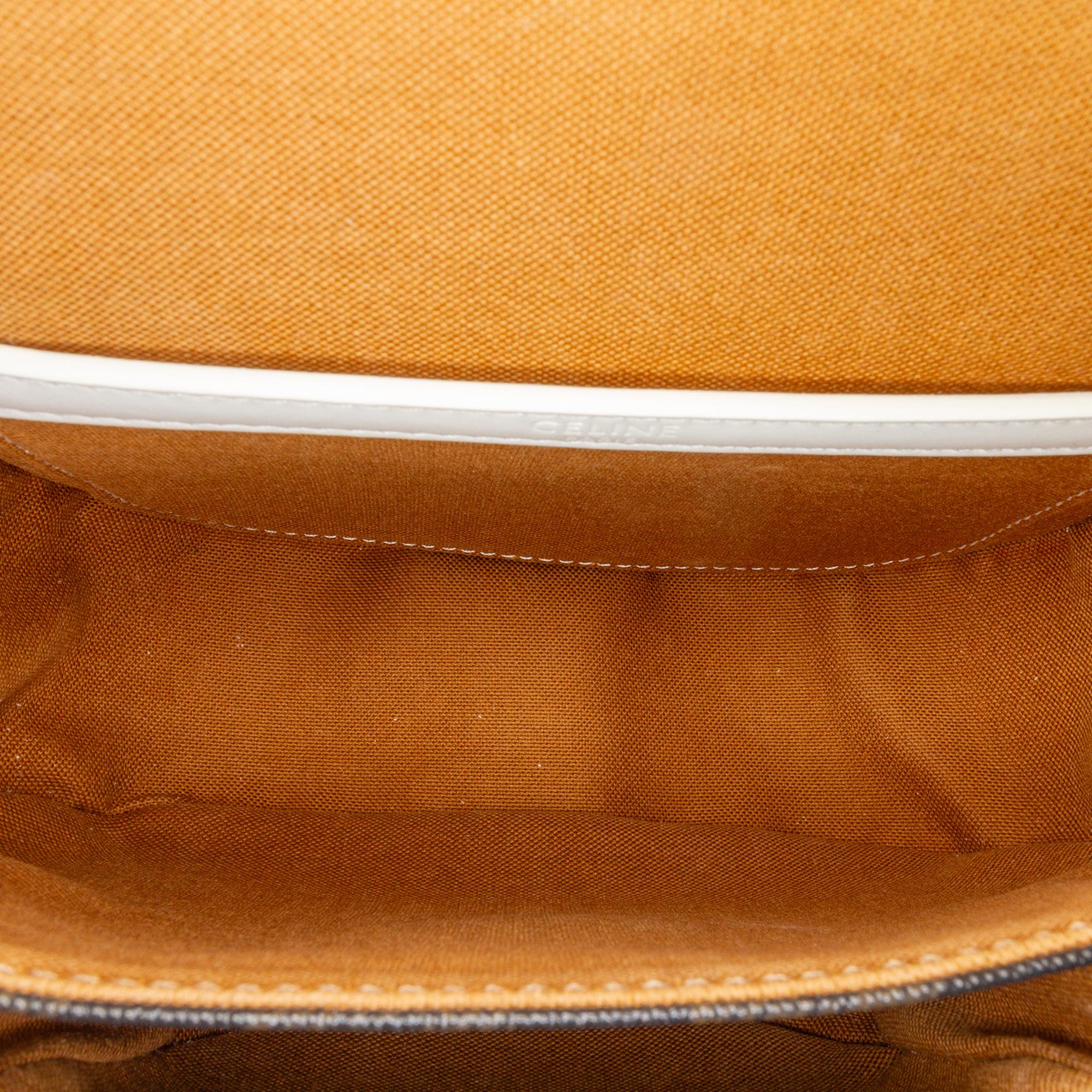Celine Medium Triomphe Coated Canvas Folco Crossbody