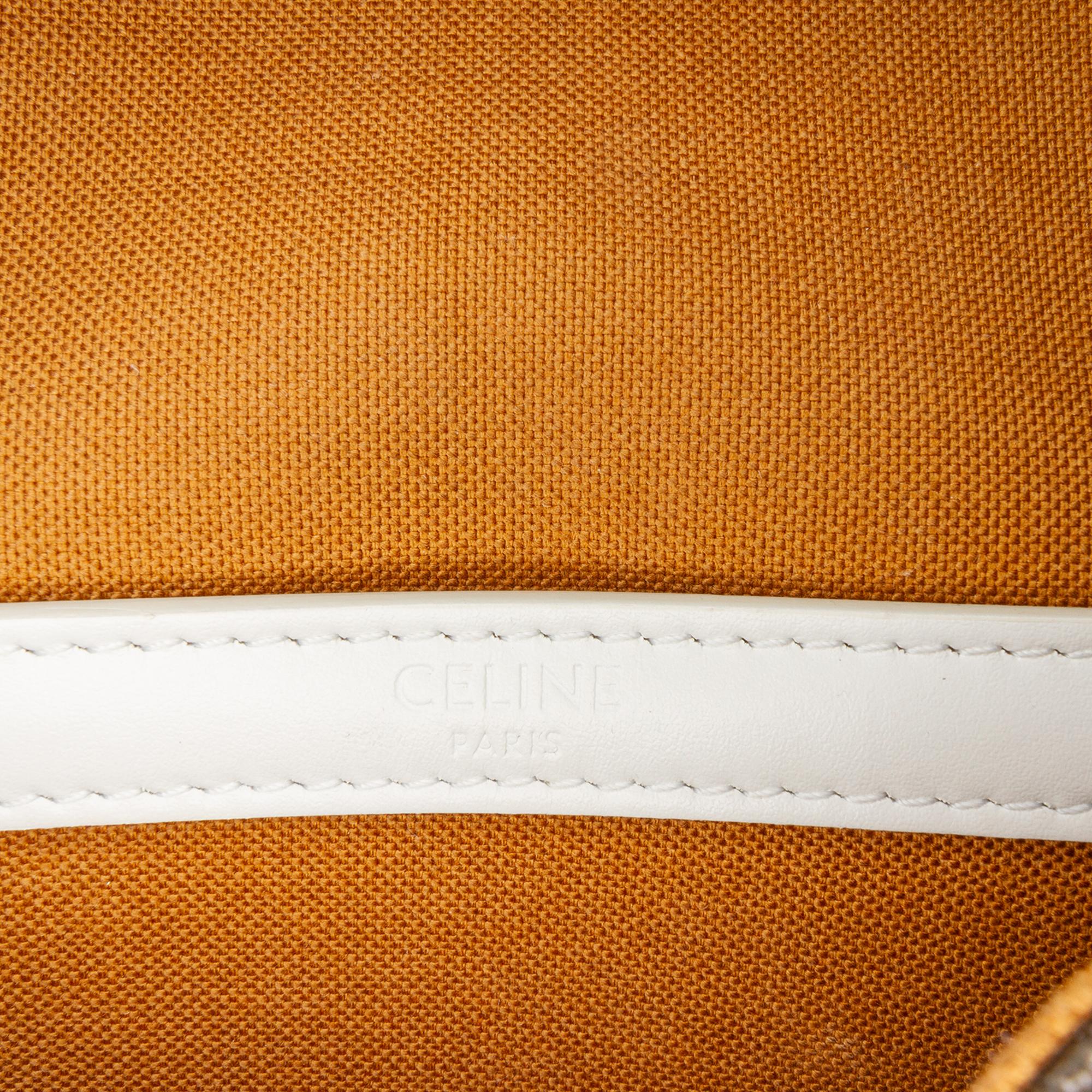 Celine Medium Triomphe Coated Canvas Folco Crossbody