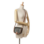 Celine Medium Triomphe Coated Canvas Folco Crossbody