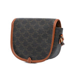 Celine Medium Triomphe Coated Canvas Folco Crossbody