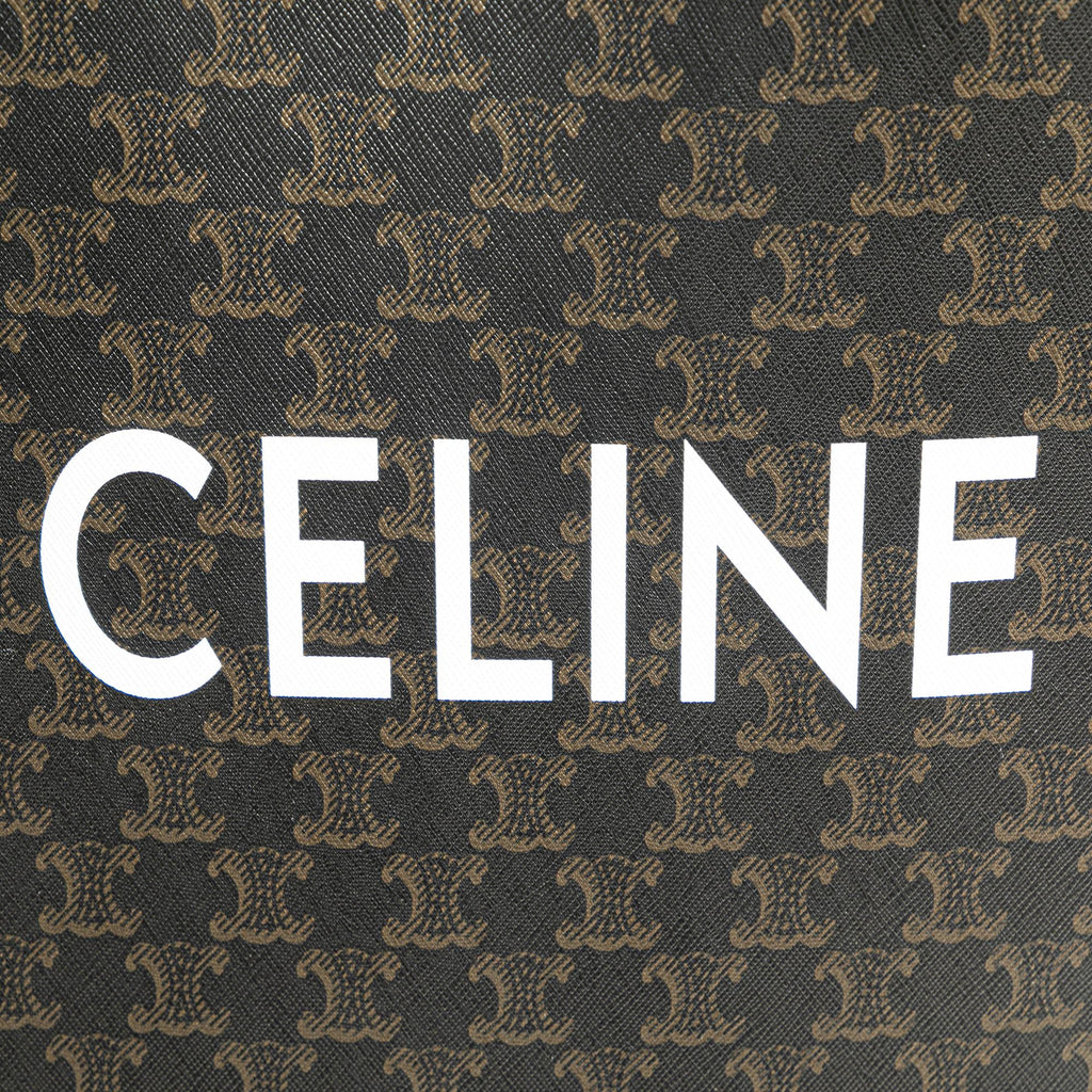 Celine Medium Triomphe Coated Canvas Vertical Cabas Satchel (SHG-JoQCOx)