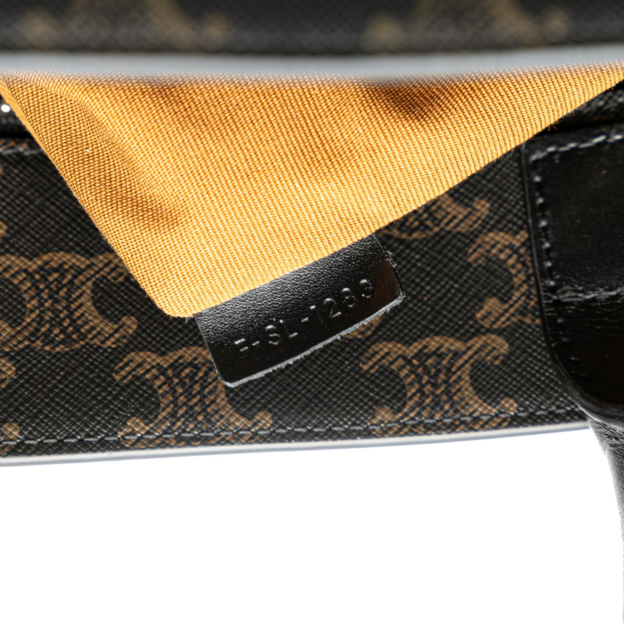 Celine Medium Triomphe Coated Canvas Vertical Cabas Satchel (SHG-JoQCOx)