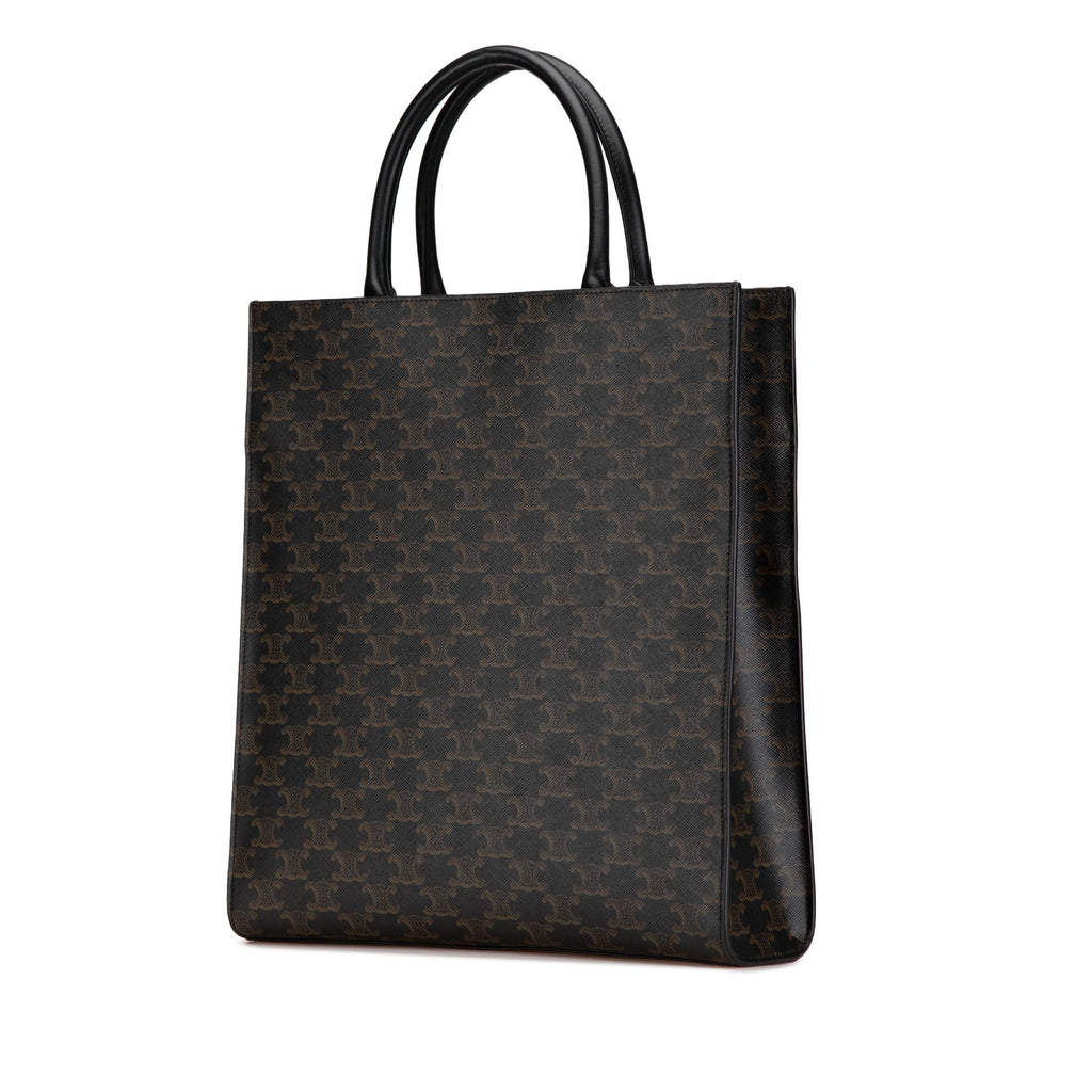 Celine Medium Triomphe Coated Canvas Vertical Cabas Satchel (SHG-JoQCOx)