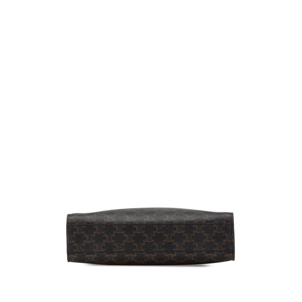 Celine Medium Triomphe Coated Canvas Vertical Cabas Satchel