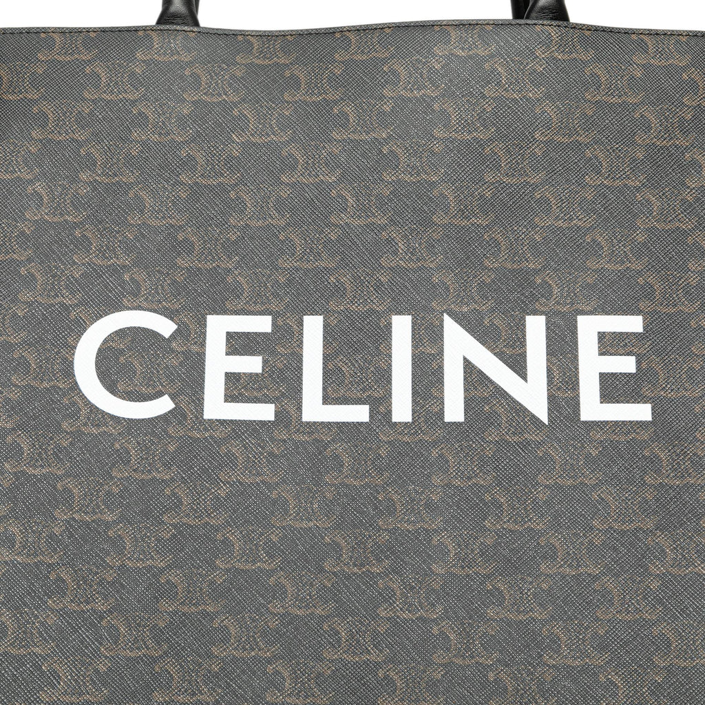 Celine Medium Triomphe Coated Canvas Vertical Cabas Satchel