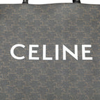 Celine Medium Triomphe Coated Canvas Vertical Cabas Satchel