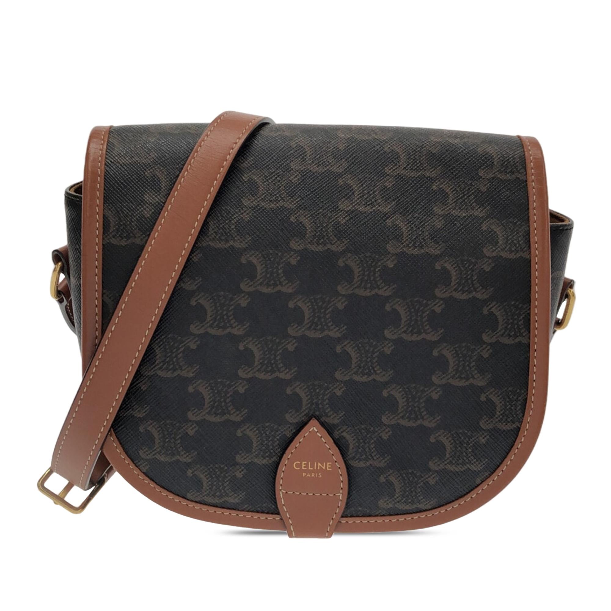 Celine Medium Triomphe Folco Bag (SHG-M1V5DB)