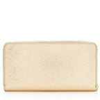 Celine Metallic Leather Zip Continental Wallet (SHF-19483)