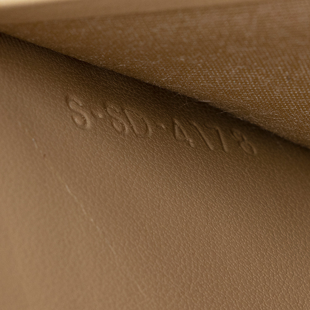 Celine Metallic Leather Zip Continental Wallet (SHF-19483)