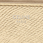 Celine Metallic Leather Zip Continental Wallet (SHF-19483)