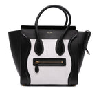 Celine Micro Bicolor Leather Luggage Tote
