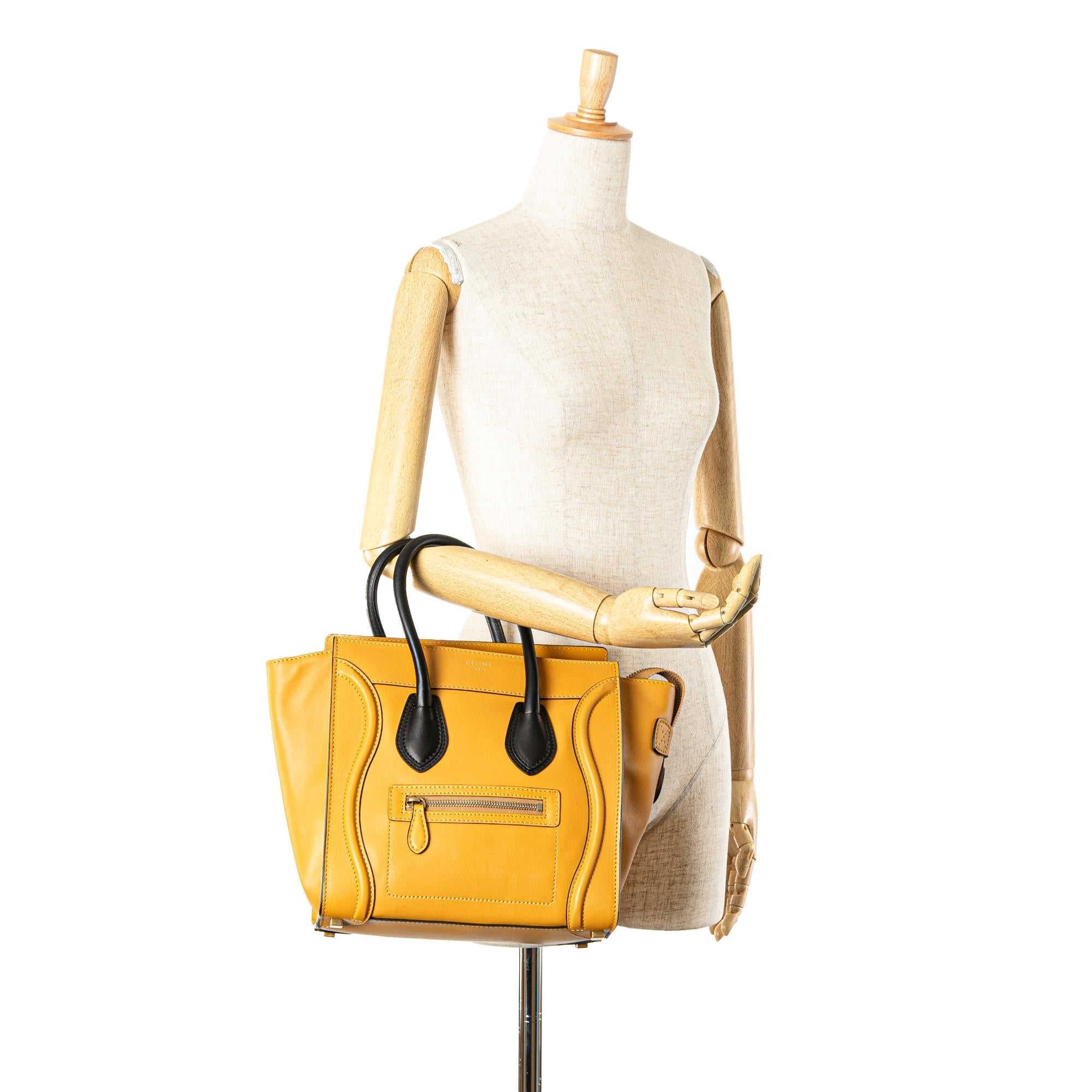 Celine Micro Bicolor Luggage Tote