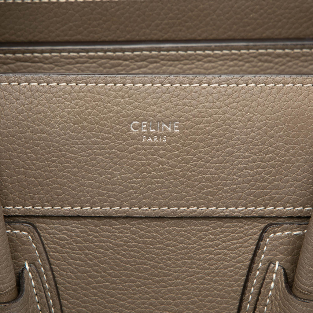 Celine Micro Leather Luggage Tote