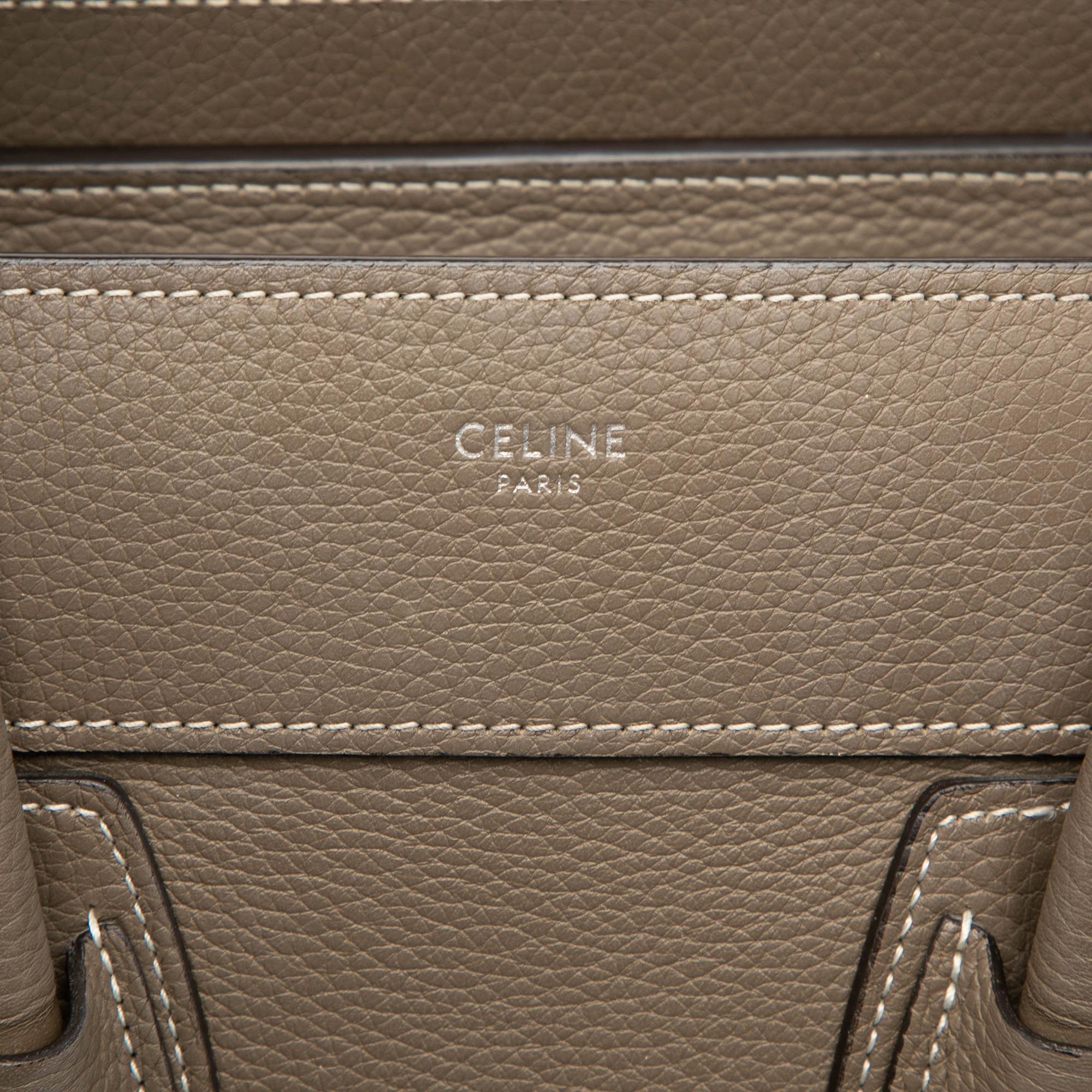 Celine Micro Leather Luggage Tote