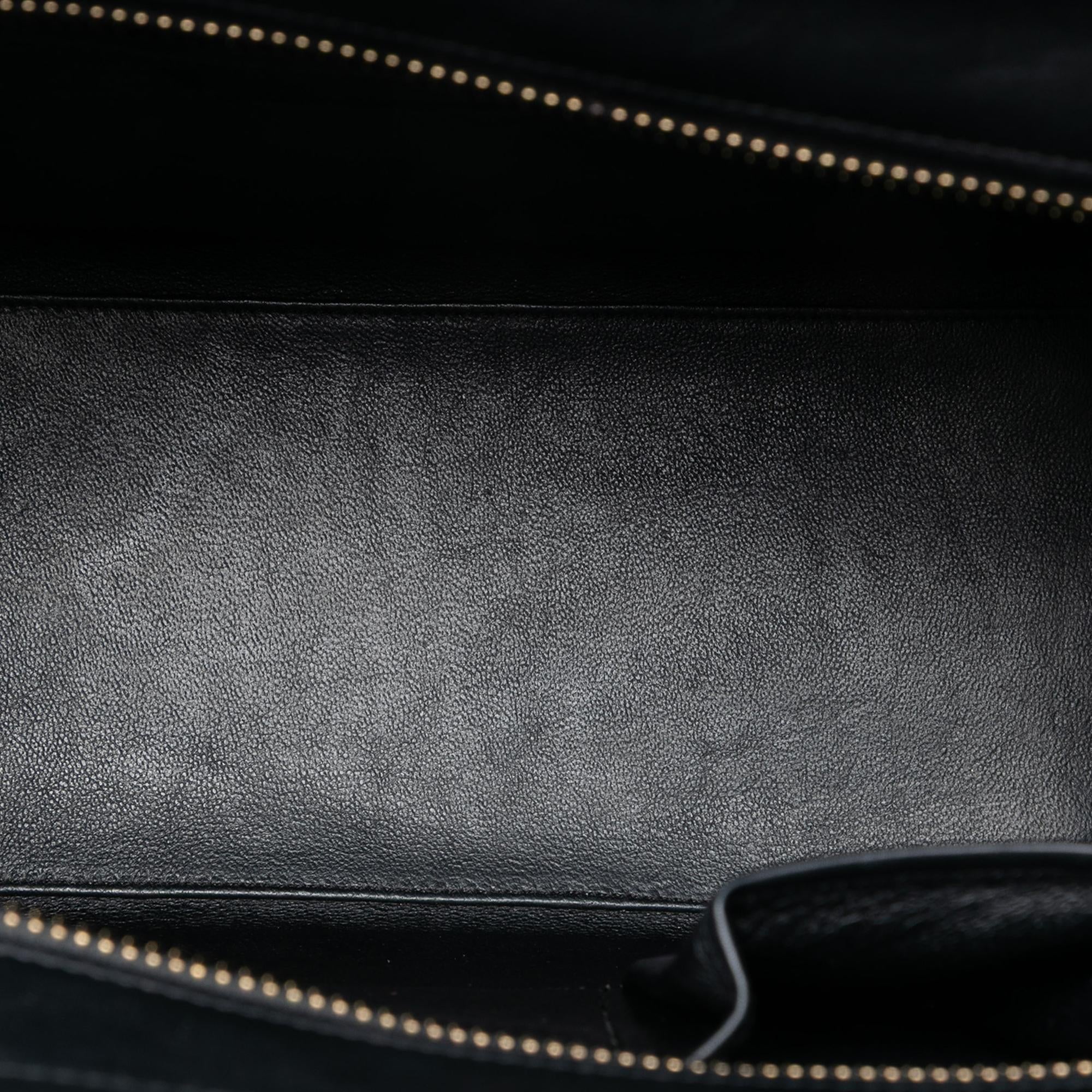 Celine Micro Tricolor Canvas and Leather Luggage Tote