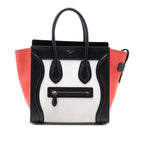 Celine Micro Tricolor Canvas and Leather Luggage Tote