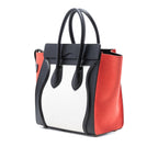 Celine Micro Tricolor Canvas and Leather Luggage Tote