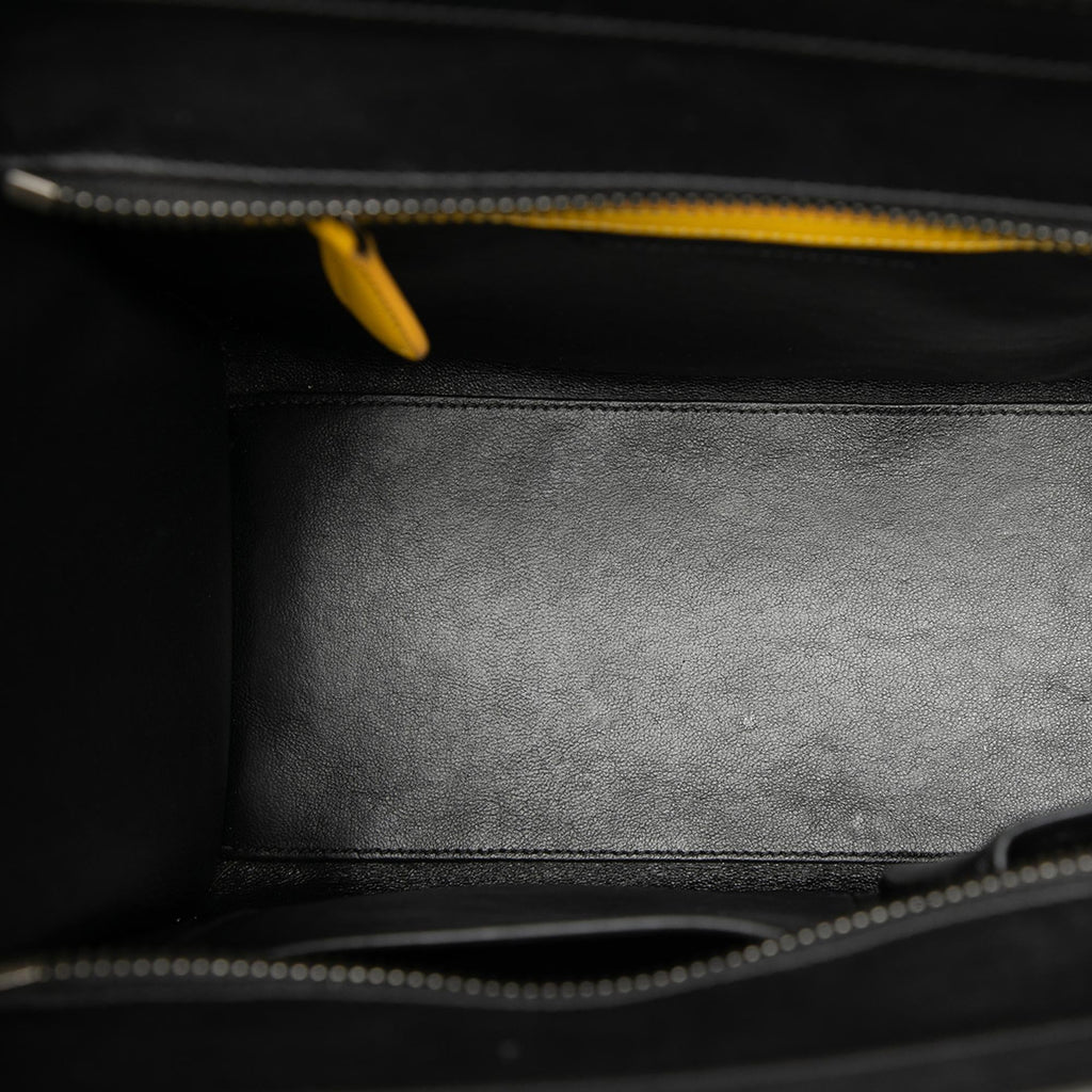 Celine Micro Tricolor Canvas and Leather Luggage Tote