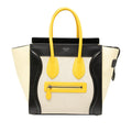 Celine Micro Tricolor Canvas and Leather Luggage Tote