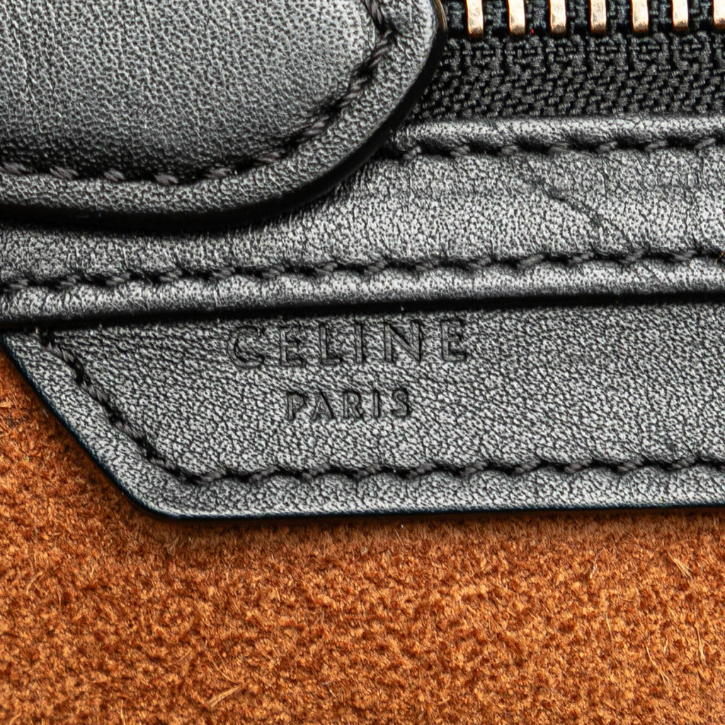 Celine Micro Tricolor Leather Luggage Tote
