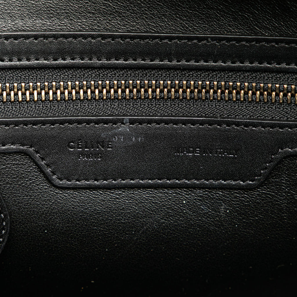 Celine Micro Tricolor Leather Luggage Tote