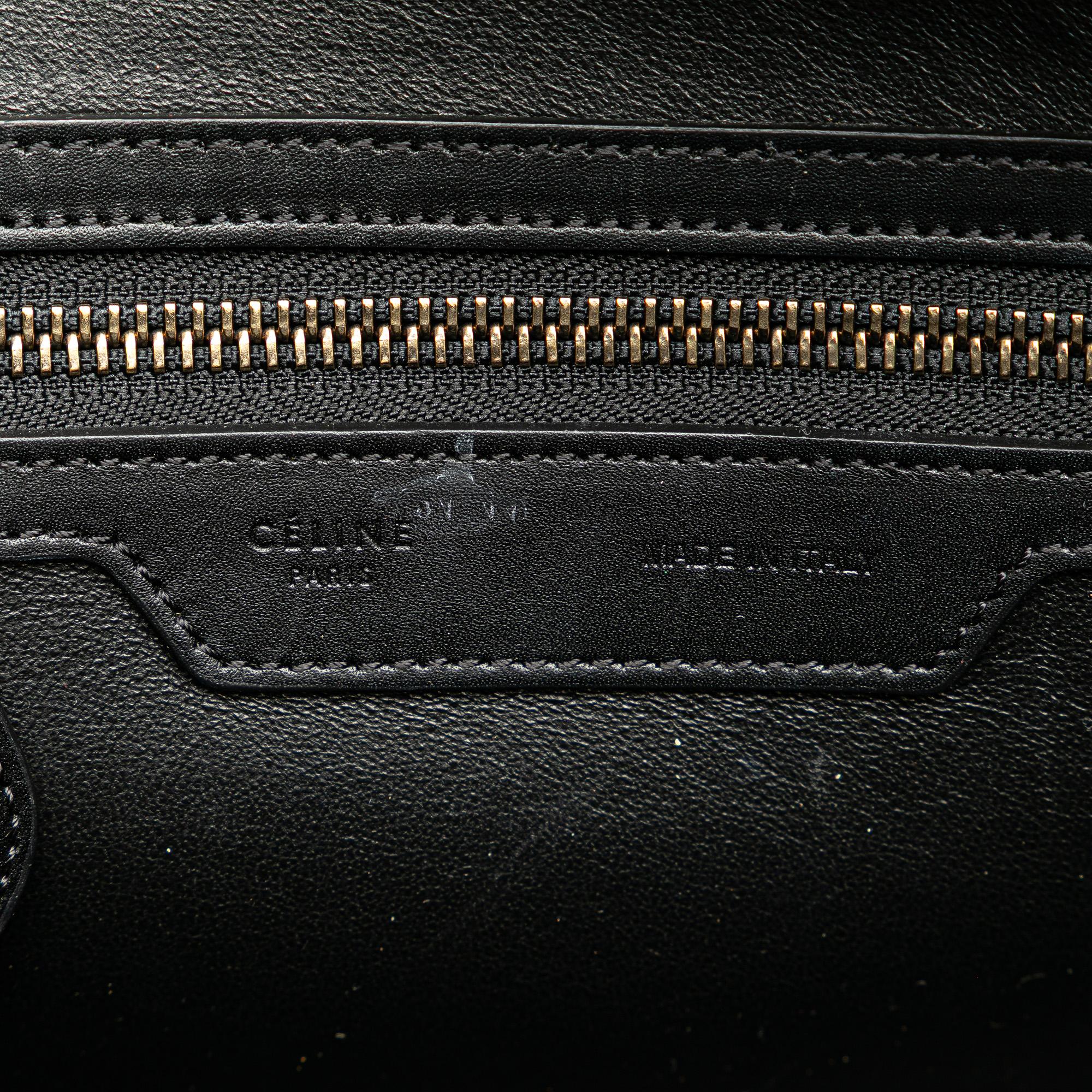 Celine Micro Tricolor Leather Luggage Tote