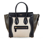 Celine Micro Tricolor Leather Luggage Tote