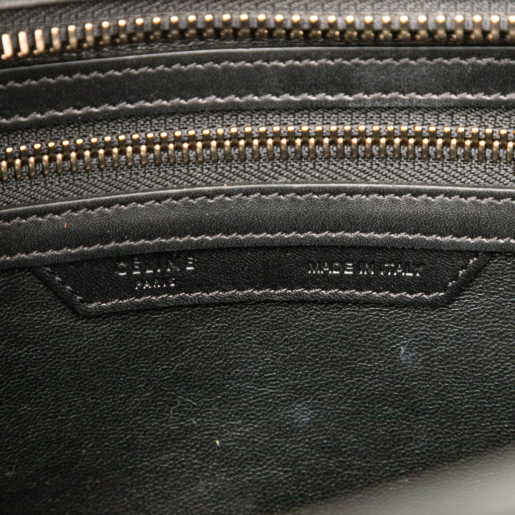Celine Micro Tricolor Leather Luggage Tote