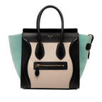 Celine Micro Tricolor Leather Luggage Tote
