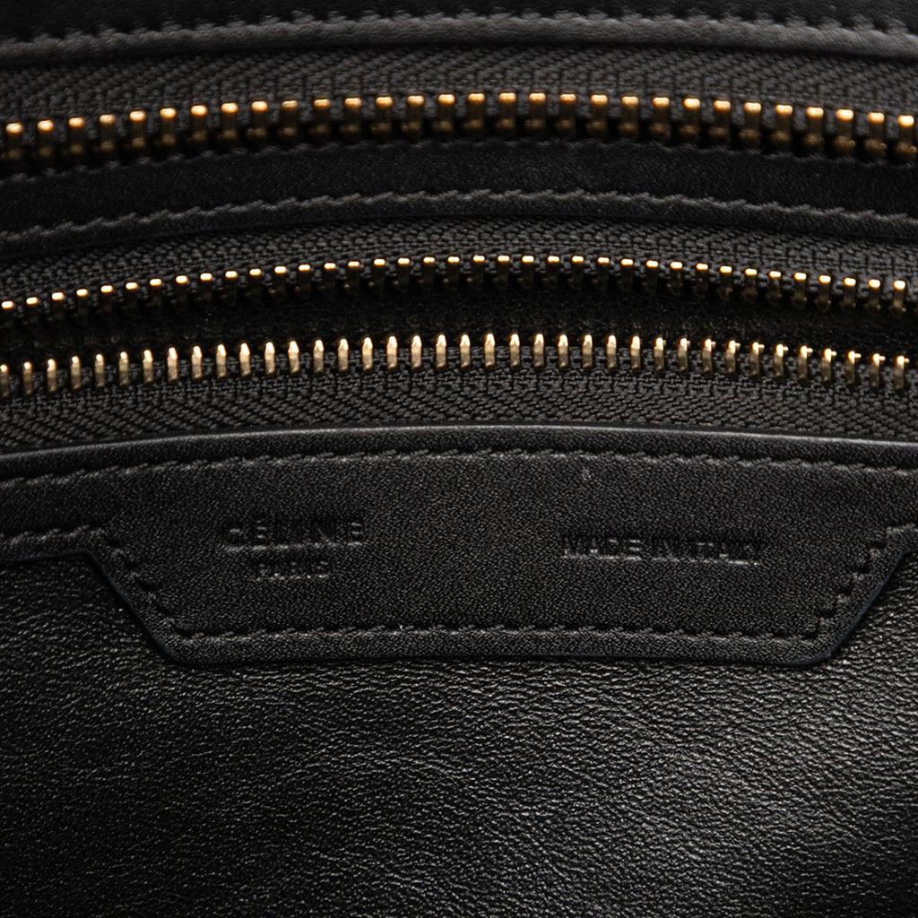 Celine Micro Tricolor Leather Luggage Tote