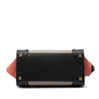 Celine Micro Tricolor Leather Luggage Tote