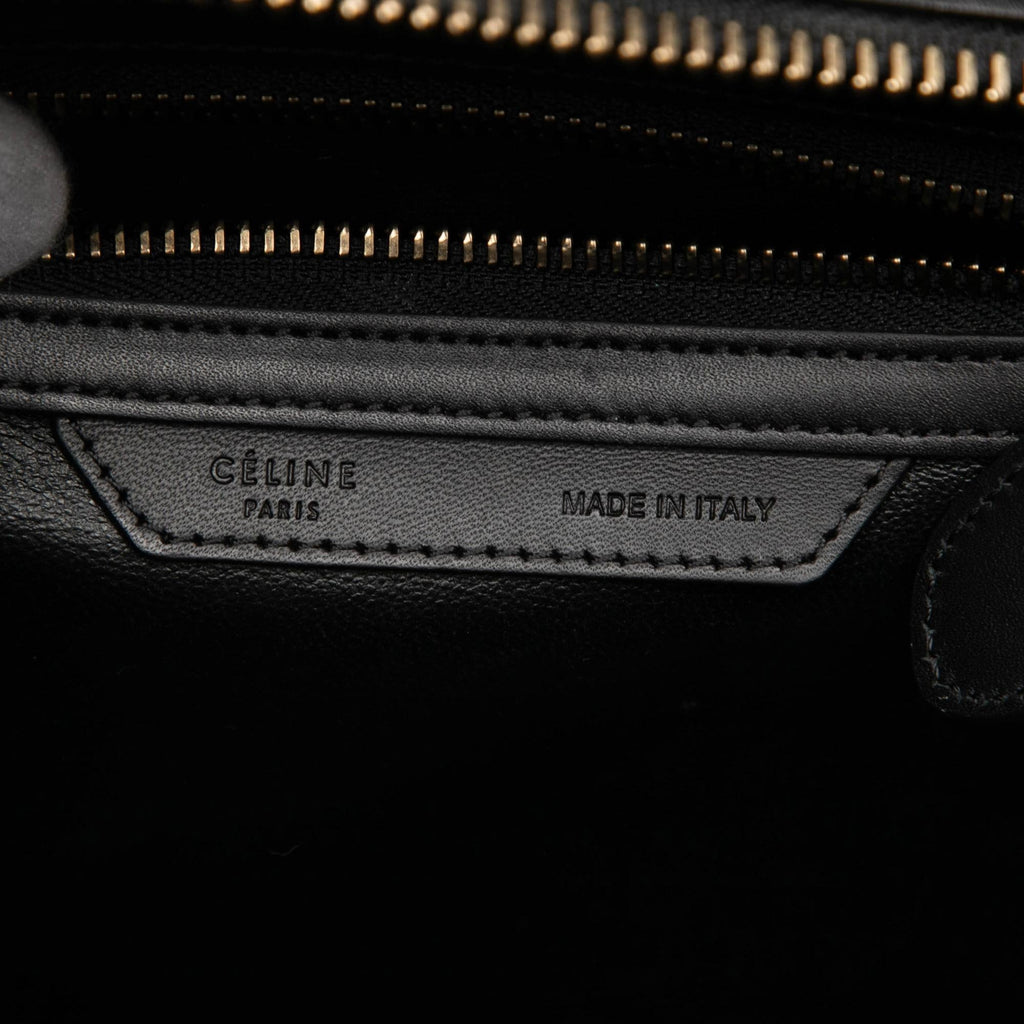 Celine Micro Tricolor Leather Luggage Tote