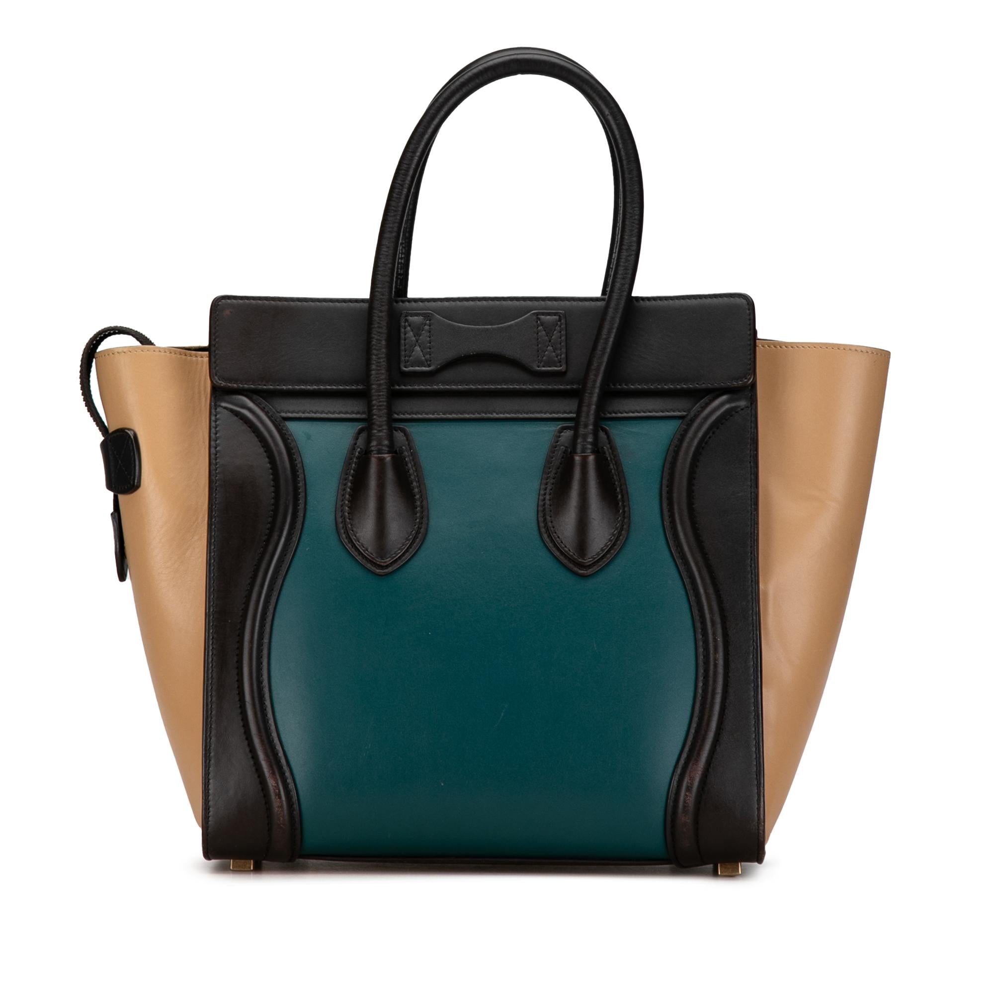 Celine Micro Tricolor Luggage Tote (SHG-thNXmm)