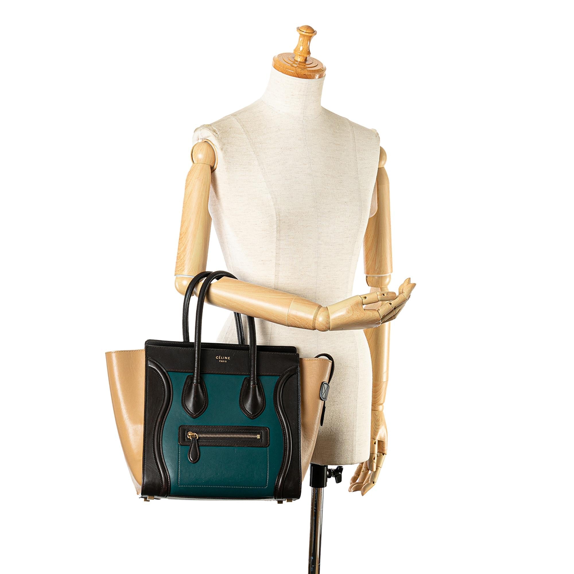 Celine Micro Tricolor Luggage Tote (SHG-thNXmm)