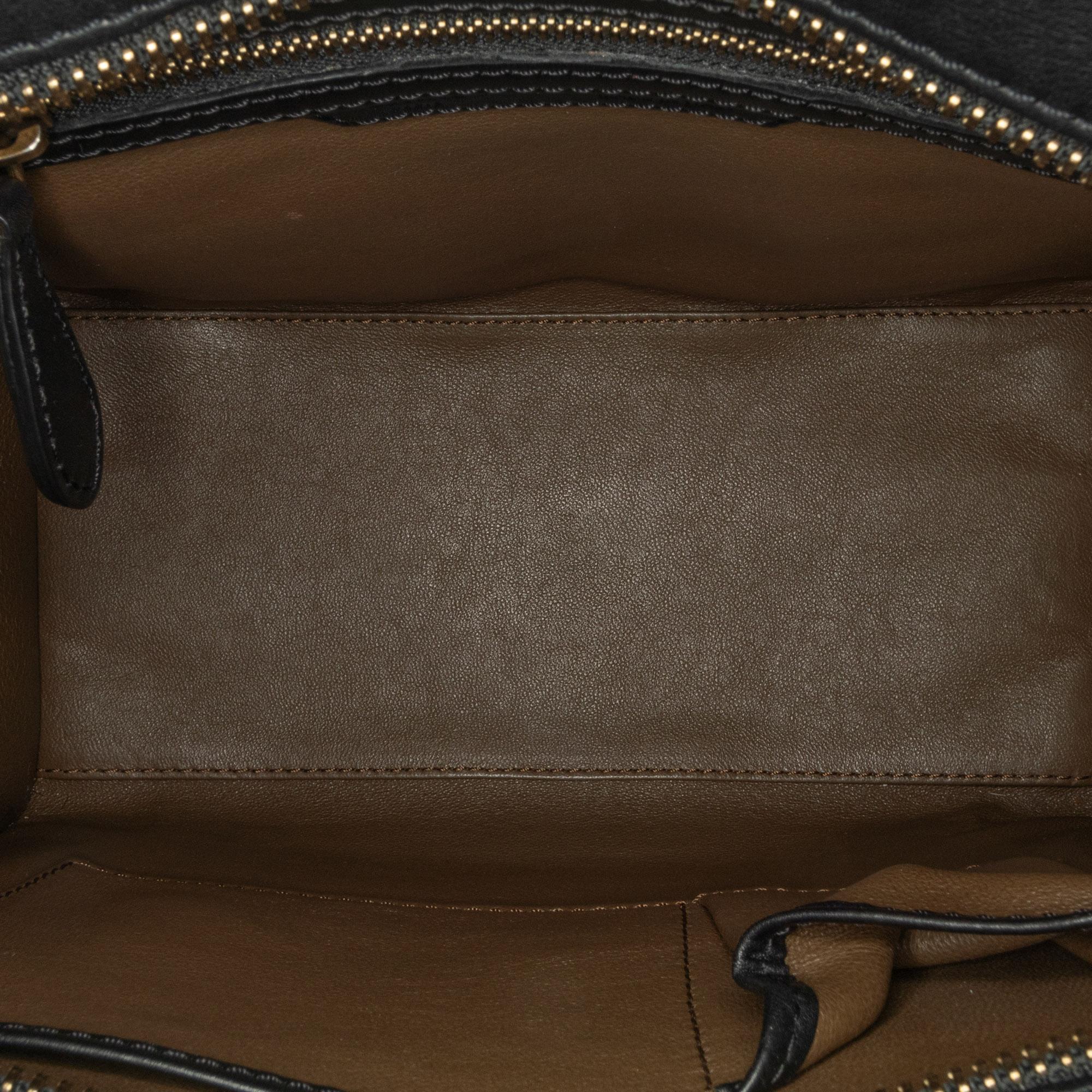 Celine Micro Tricolor Luggage Tote (SHG-oH1S4a)