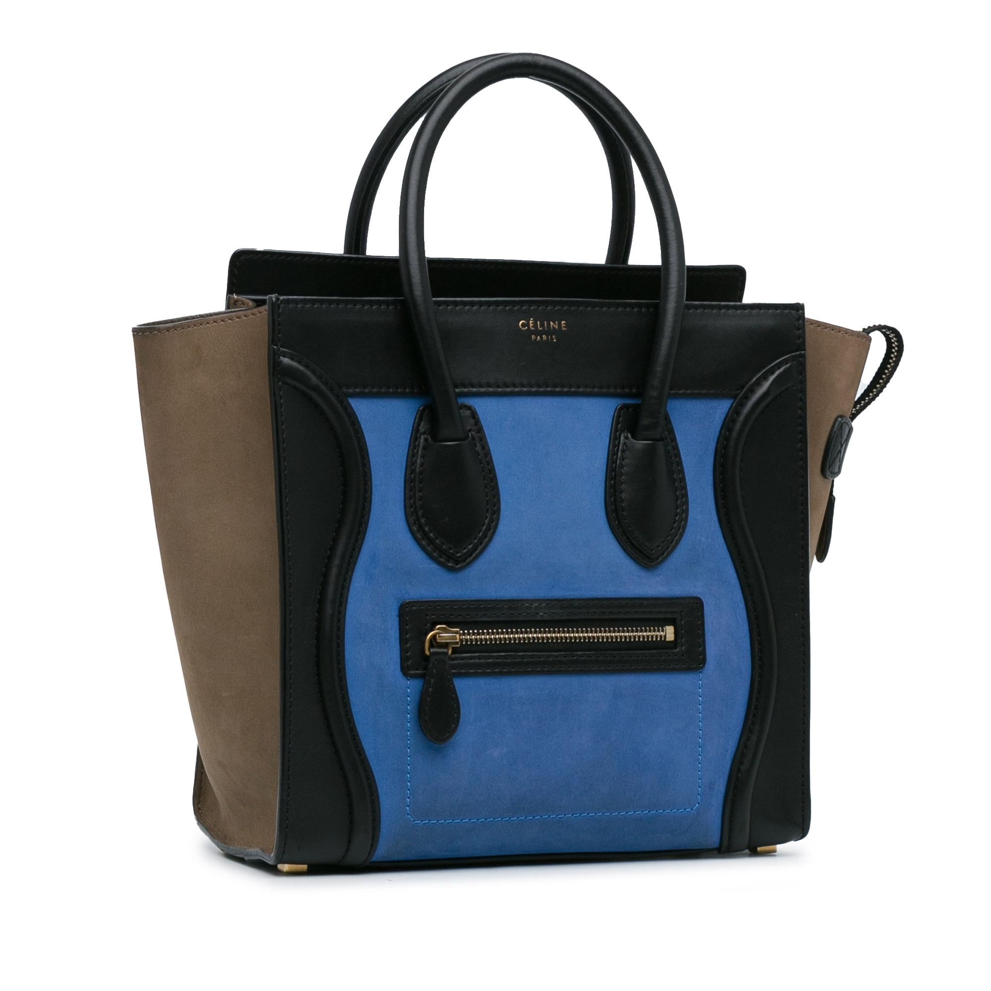 Celine Micro Tricolor Luggage Tote (SHG-oH1S4a)