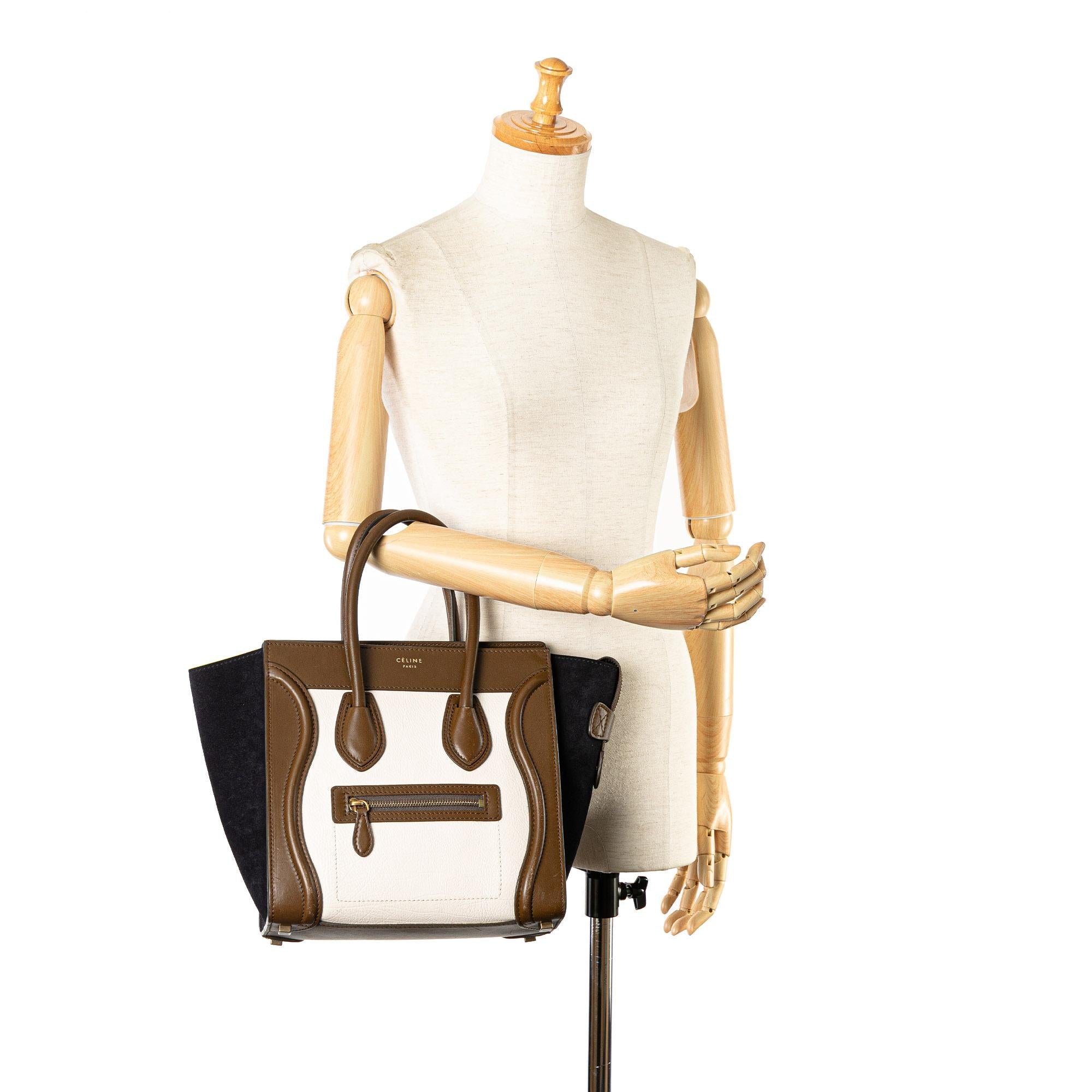 Celine Micro Tricolor Luggage Tote (SHG-SCLYeT)