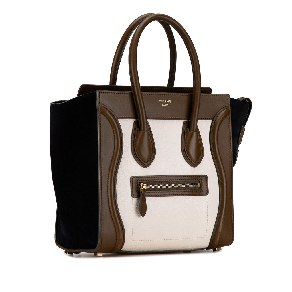 Celine Micro Tricolor Luggage Tote (SHG-WpyFnh)