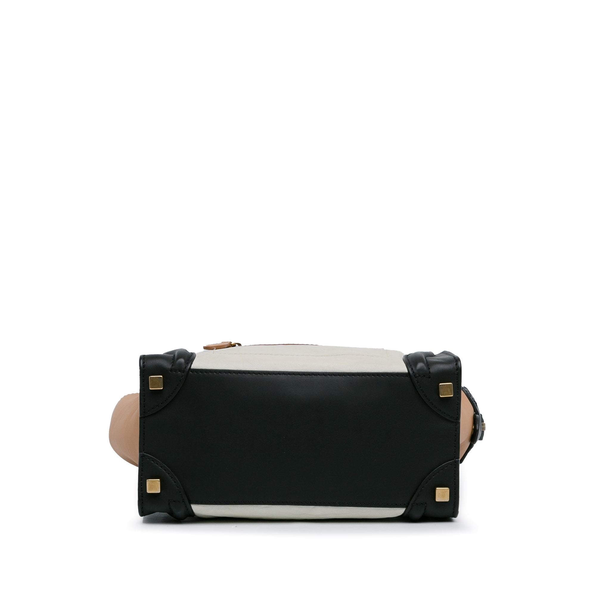Celine Micro Tricolor Luggage Tote (SHG-VCdAy0)