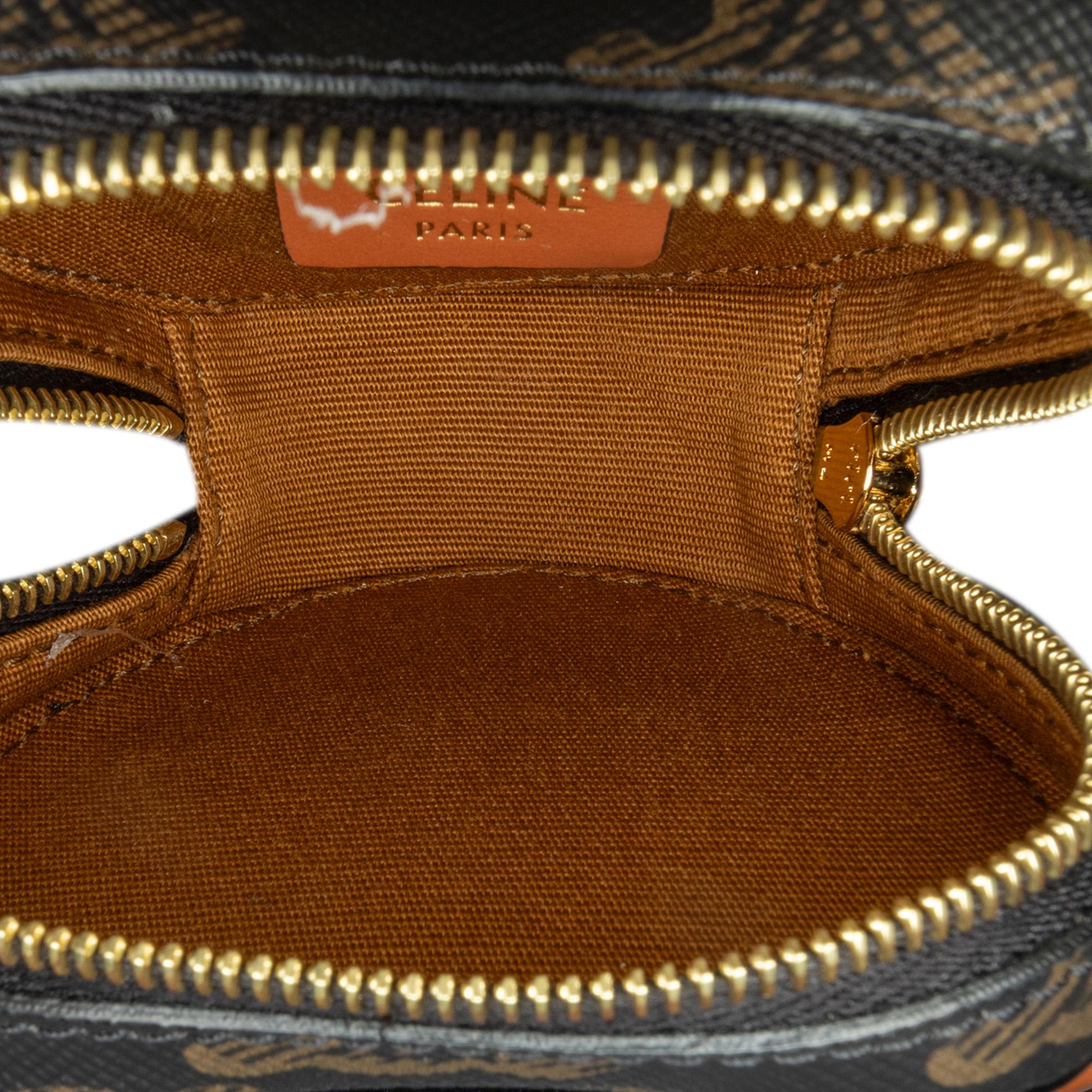 Celine Micro Triomphe Coated Canvas Heart Crossbody