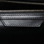 Celine Mini Bicolor Canvas and Leather Luggage Tote