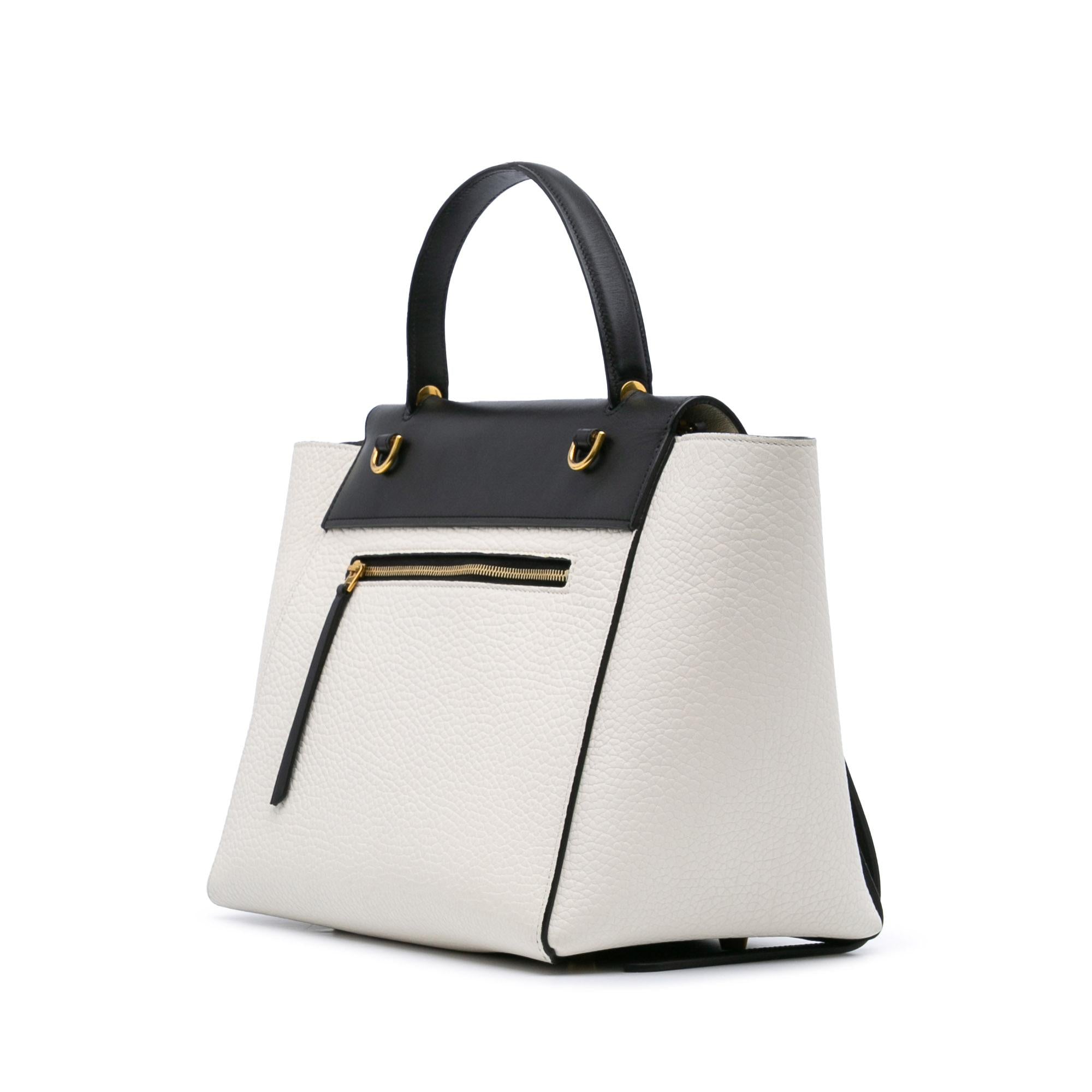 Celine Mini Bicolor Leather Belt Satchel