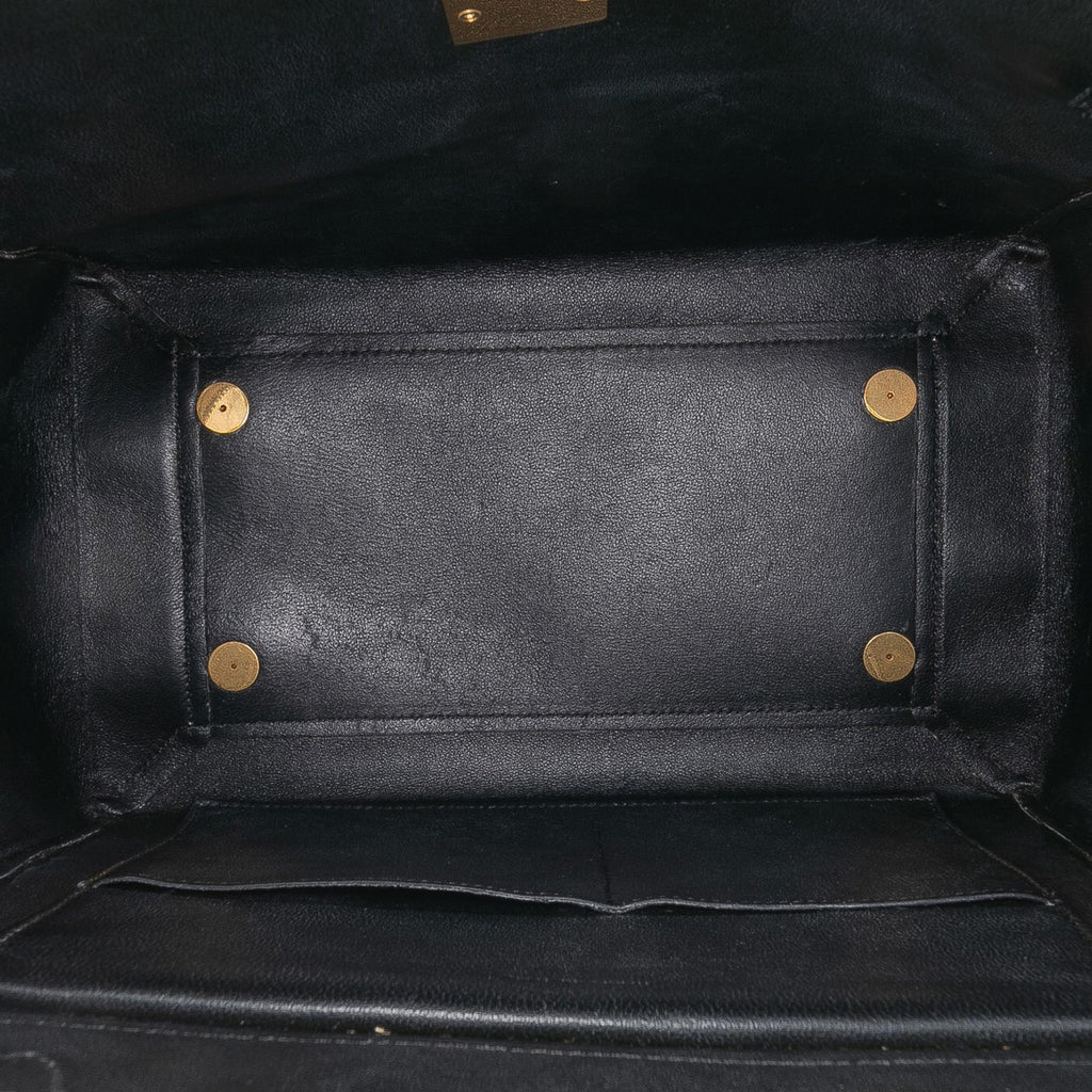 Celine Mini Bicolor Leather Belt Satchel
