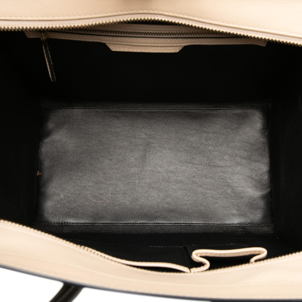 Celine Mini Bicolor Leather Luggage Tote