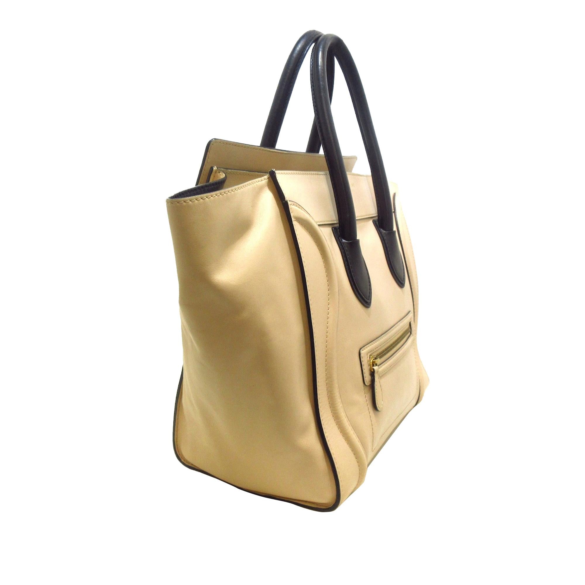 Celine Mini Bicolor Luggage Tote (SHG-M6k5Mi)